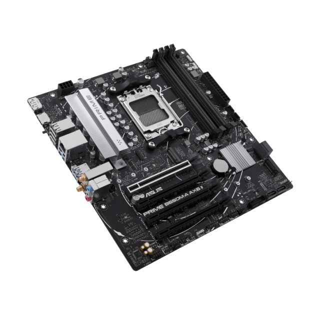Tarjeta Madre ASUS PRIME B650M-A AX6 II | Micro ATX | AM5 | AMD B650 | DDR5 (Hasta 192GB) | Wi-Fi 6 | Bluetooth 5.3 | Negro | PRIME B650M-A AX6 II