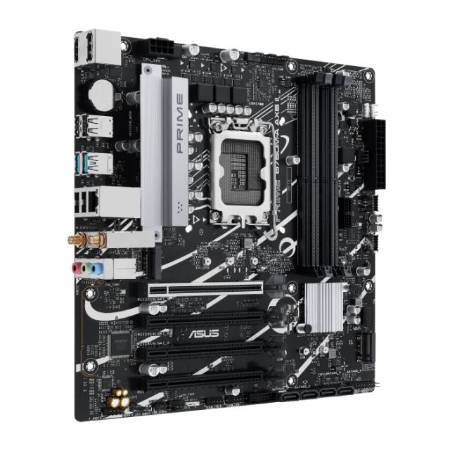 Tarjeta Madre ASUS PRIME B760M-A AX6 II | Micro ATX | Intel LGA1700 | Intel B760 | DDR5 (Hasta 192GB) | DisplayPort / HDMI | Wi-Fi 6 | Bluetooth 5.3 | Negro | PRIME B760M-A AX6 II