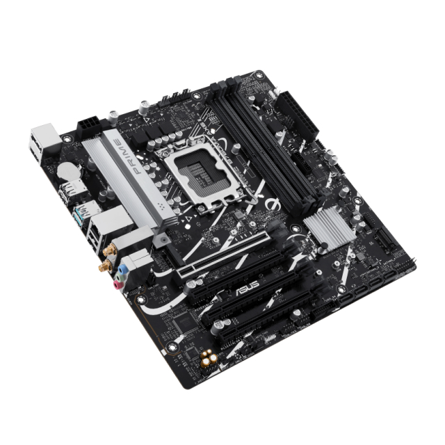 Tarjeta Madre ASUS PRIME B760M-A AX6 II | Micro ATX | Intel LGA1700 | Intel B760 | DDR5 (Hasta 192GB) | DisplayPort / HDMI | Wi-Fi 6 | Bluetooth 5.3 | Negro | PRIME B760M-A AX6 II