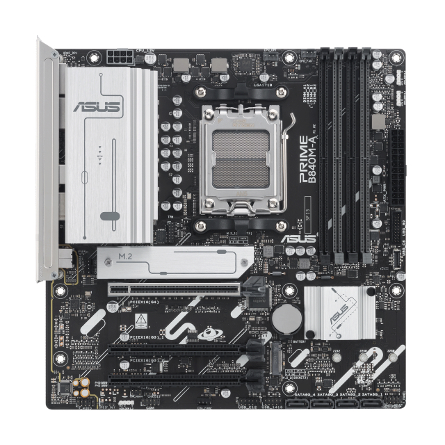 Tarjeta Madre ASUS PRIME B840M-A | Micro-ATX | AMD B840 | AM5 | DDR5 (Hasta 256GB) | Negro | PRIME B840M-A