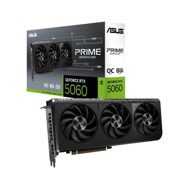 Tarjeta de Video ASUS PRIME GeForce RTX 5060 OC Edition | 8GB  GDDR7 | PCI Express 5.0 | 128 bits | PRIME-RTX5060-O8G