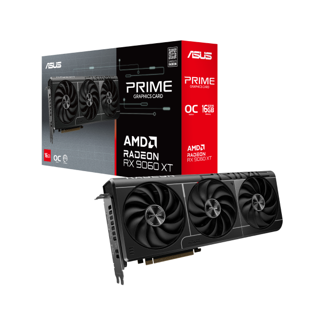 ASUS Prime Radeon RX 9060 XT OC Edition | 16GB GDDR6 |  128 bits | HDMI x 1 / DisplayPort x 2 | PRIME-RX9060XT-O16G