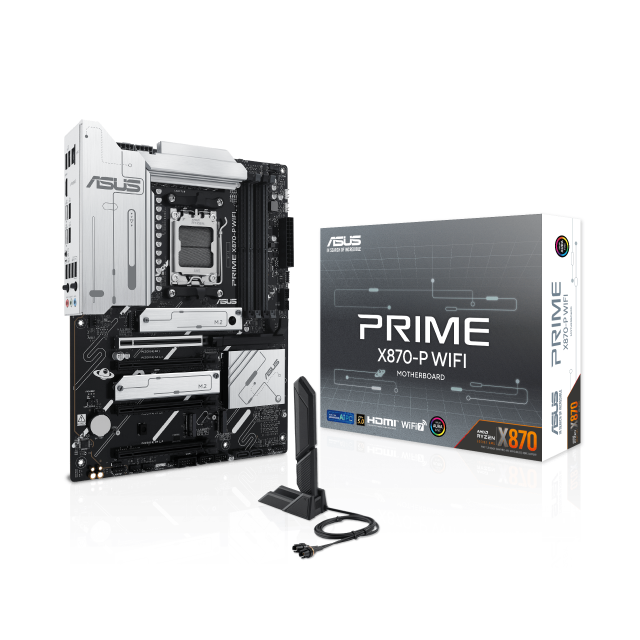 Tarjeta Madre ASUS Prime X870-P WiFi | ATX | AM5 | X870 | DDR5 256GB (Máx) |  Wi-Fi 7 / Bluetooth v5.4 | PRIME X870-P WIFI