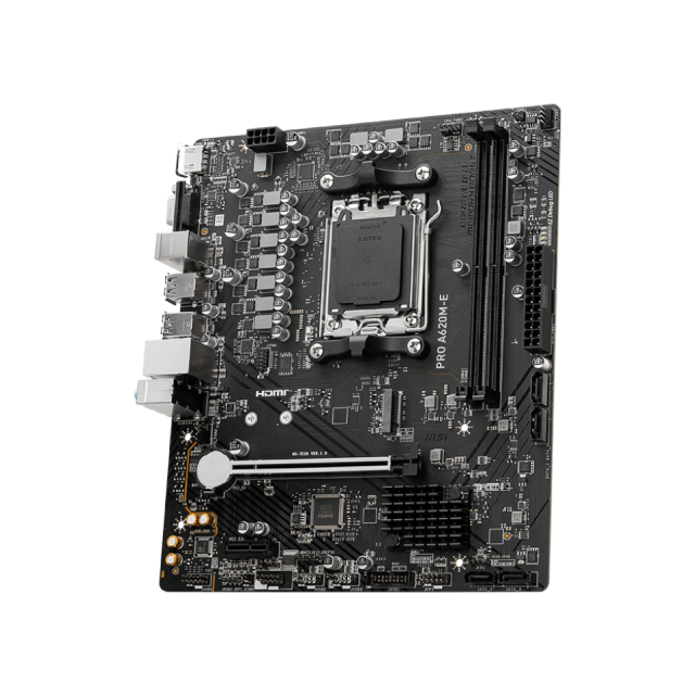 Tarjeta Madre MSI PRO A620M-E | mATX | Socket AM5 | AMD A620 | DDR5 (Hasta 128GB) | PRO A620M-E