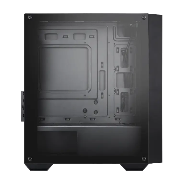 Gabinete MSI PRO FORGE M050A | Mini Torre | Micro-ATX / Mini-ITX | 3 x USB-A | Incluye 4 Ventiladores RGB | Cristal Templado | Negro | PRO FORGE M050A
