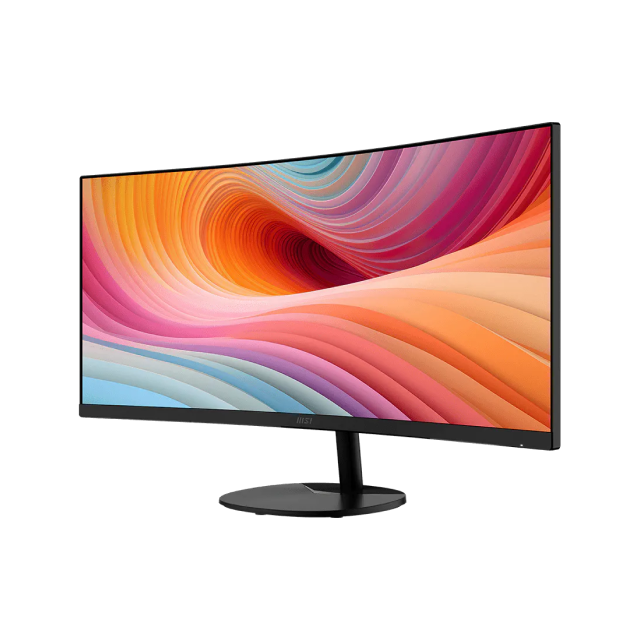 Monitor Gamer Curvo MSI PRO MP341CQ E12 | 34" | 3440 x 1440 (UWQHD) | VA | 120Hz | 1ms (MPRT) / 4ms (GTG) | 1500R | HDR Ready / AMD FreeSync | Bocinas Integradas | HDMI 2.0 / DisplayPort 1.4 / Jack 3.5mm | Negro | PRO MP341CQ E12