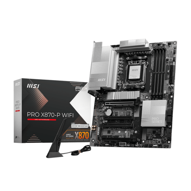Tarjeta Madre MSI PRO X870-P WIFI | ATX | Socket AM5 | AMD X870 | DDR5 (Hasta 256GB)| HDMI / USB-C DisplayPort | Wi-Fi 7 / Bluetooth 5.4 | PRO X870-P WIFI