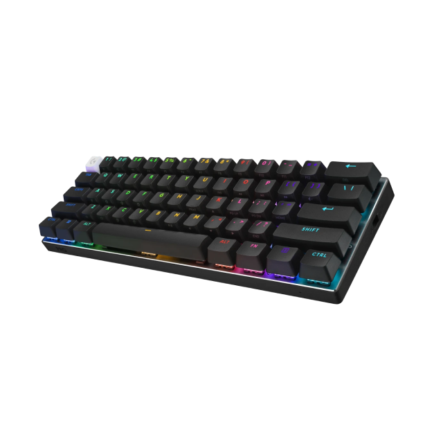 Teclado Inalámbrico Logiteh Pro X 60 | 60% | Mecánico | RGB | Español Táctil | Color Negro | Incluye Funda protectora | 920-011902