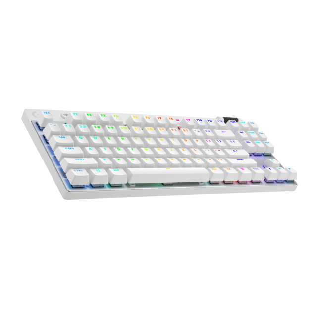 Teclado mecánico Logitech G PRO X TKL para juegos | Inalámbrico | Batería Recargable |  Iluminación RGB LIGHTSYNC | Blanco | Español | 920-012143