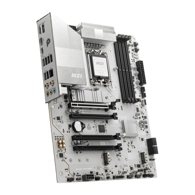 Tarjeta Madre MSI PRO Z890-S WIFI WHITE | ATX | LGA 1851 | Intel Z890 | DDR5 (Hasta 256GB) | HDMI / DisplayPort | WiFi 7 | Bluetooth 5.4 | Blanco | MSI PRO Z890-S WIFI WHITE
