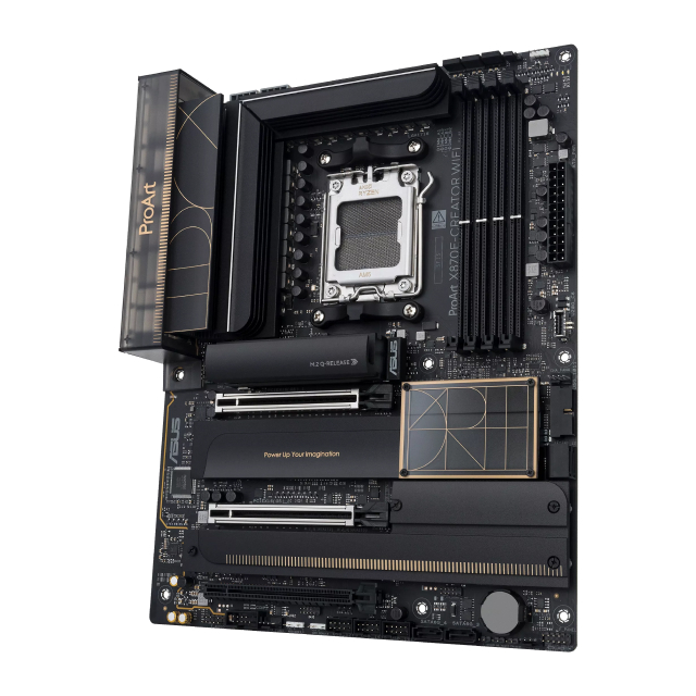 Tarjeta Madre ASUS ProArt X870E-Creator WiFi | ATX | AM5 | AMD X870E | DDR5 (Hasta 256GB) | HDMI / USB-C | Wi-Fi 7 | Bluetooth 5.4 | Negro | ProArt X870E-Creator WiFi