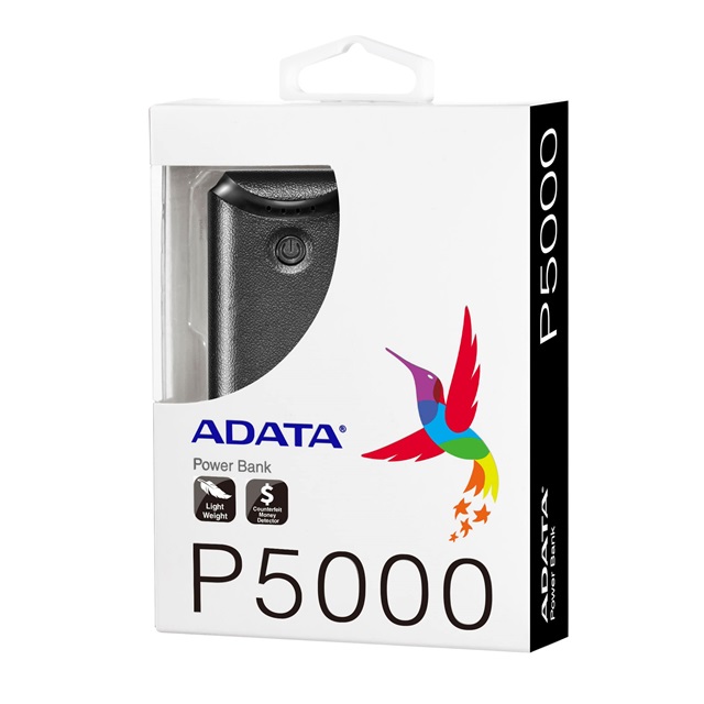 POWERBANK ADATA 5,000 mAh NEGRO / AP5000-USBA-CBK