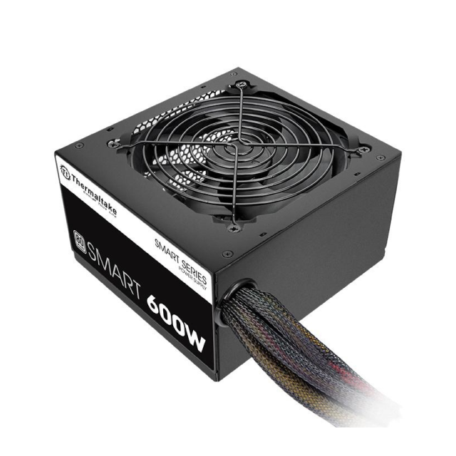 Fuente de Poder Thermaltake Smart | 600W | 80 PLUS Standard | 24-pin ATX | 120 mm | No Modular | Haswell Ready | Negro | PS-SPD-0600NPCWUS-W