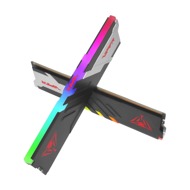 Kit de Memorias RAM PATRIOT Viper Venom RGB | 64GB (2 x 32GB) | DDR5 | On-Die ECC | 5600 MT/s | CL36 | XMP | RGB | Gris | PVVR564G560C40K
