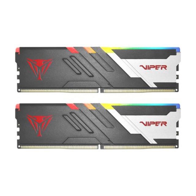 Kit de Memorias RAM PATRIOT Viper Venom RGB | 64GB (2 x 32GB) | DDR5 | On-Die ECC | 5600 MT/s | CL36 | XMP | RGB | Gris | PVVR564G560C40K