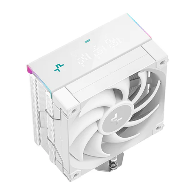 Disipador de Aire DeepCool AK400 DIGITAL PRO WH | 159 mm | 500 a 1750 RPM | 25 dBA | AM5 / AM4 | LGA 1851 / 1700 / 1200 / 1151 / 1150 / 1155 | Pantalla de Estado de CPU | ARGB | Blanco | R-AK400-WHAPMN-G