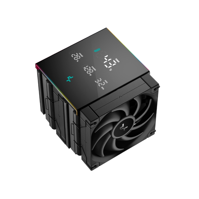 Disipador de Aire Deepcool AK620 DIGITAL PRO | 120mm | 500~1750 RPM | 25 dBA | LED RGB | Color Negro | R-AK620-BKAPMN-G