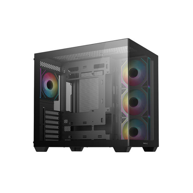 Gabinete Deepcool CG530 4F | ATX / Micro-ATX / ITX  | Back Connect ATX / Mini-ATX | 4 Ventiladores Preinstalados | Color Negro | R-CG530-BKADA4-G-1
