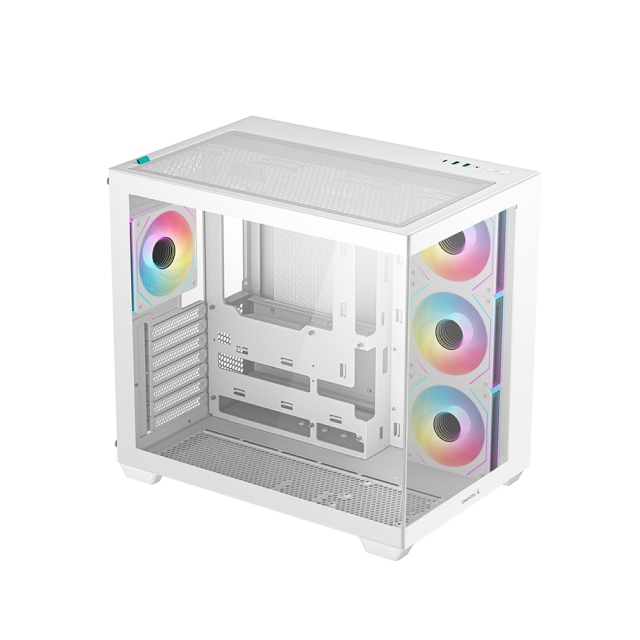 Gabinete Deepcool CG530 4F | ATX / Micro-ATX / ITX | Back Connect ATX / Mini-ATX | 4 Ventiladores Preinstalados | Color Blanco | R-CG530-WHADA4-G-1