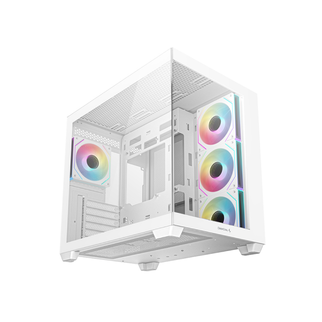 Gabinete Deepcool CG530 4F | ATX / Micro-ATX / ITX | Back Connect ATX / Mini-ATX | 4 Ventiladores Preinstalados | Color Blanco | R-CG530-WHADA4-G-1