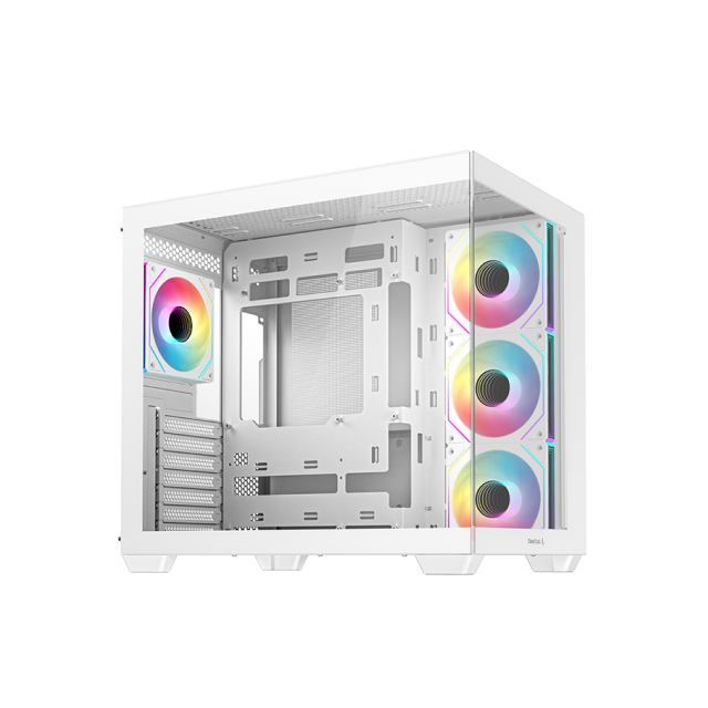 Gabinete Deepcool CG530 4F | ATX / Micro-ATX / ITX | Back Connect ATX / Mini-ATX | 4 Ventiladores Preinstalados | Color Blanco | R-CG530-WHADA4-G-1