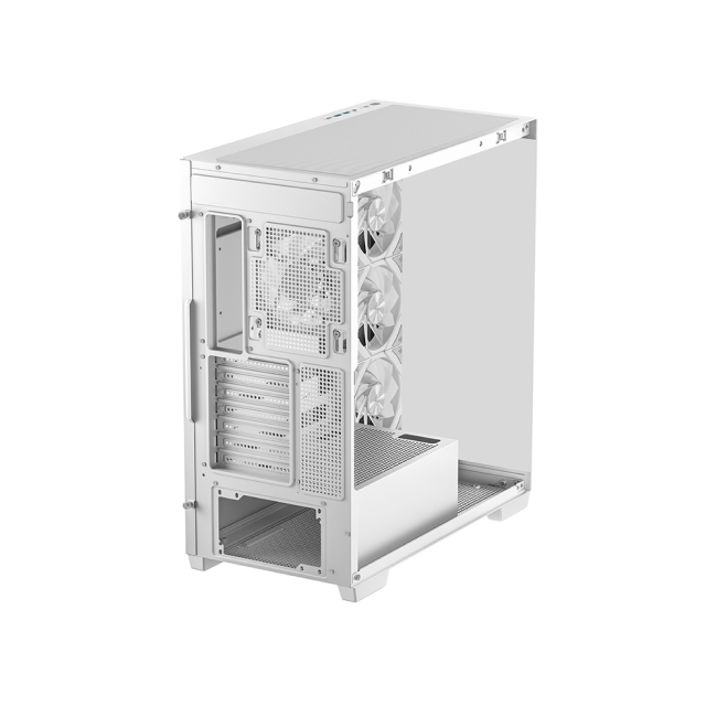 Gabinete DeepCool CG580 4F | Mid-Tower | ATX/Micro-ATX/Mini-ITX | ATX/mATX (Back Connect) | 4 Ventiladores Preinstalados (120mm)| Blanco | R-CG5802-WHADA4-G-1