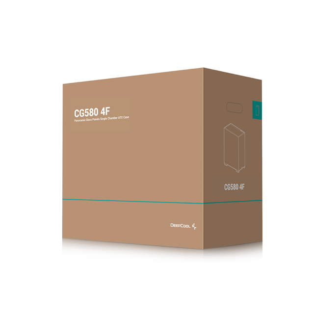 Gabinete DeepCool CG580 4F | Mid-Tower | ATX/Micro-ATX/Mini-ITX | ATX/mATX (Back Connect) | 4 Ventiladores Preinstalados (120mm)| Negro | R-CG580-BKADA4-G-1