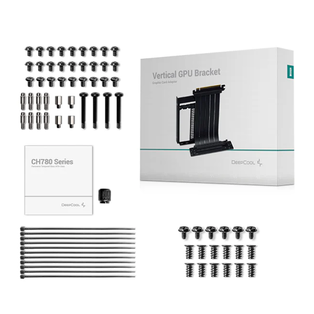 Gabinete DeepCool CH780 | Torre Completa | E-ATX / ATX / Micro-ATX / Mini-ITX | USB 3.0 | Cristal Templado Panorámico | 3 Ventiladores ARGB Pre-Instalados | Negro | R-CH780-BKADE41-A-1