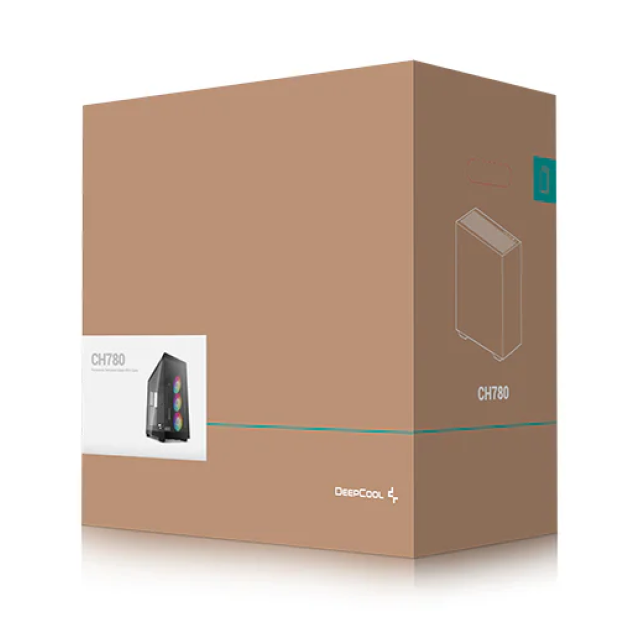 Gabinete DeepCool CH780 | Torre Completa | E-ATX / ATX / Micro-ATX / Mini-ITX | USB 3.0 | Cristal Templado Panorámico | 3 Ventiladores ARGB Pre-Instalados | Negro | R-CH780-BKADE41-A-1