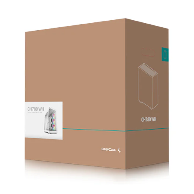 Gabinete DeepCool CH780 WH | Torre Completa | E-ATX / ATX / Micro-ATX / Mini-ITX | USB 3.0 | Cristal Templado Panorámico | 3 Ventiladores ARGB Pre-Instalados | Blanco | R-CH780-WHADE41-A-1