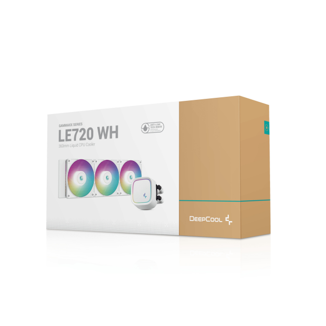 Enfriamiento Líquido DeepCool LE720 | 3 x 120mm | 500-2550 RPM | 17.8 dBA | LGA1851/1700 | AM5/AM4 | Color Blanco | R-LE720-WHAMMN-G-1