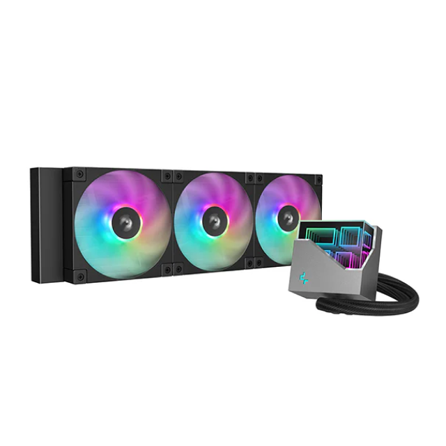 Enfriamiento Líquido DeepCool LT360 | 360 mm | Hasta 2400 RPM | 38.71 dBA | AM5 / AM4 | LGA 1150 / 1151 / 1155 / 1200 / 1700 | ARGB | Negro | R-LT360-BKAMNC-G-1