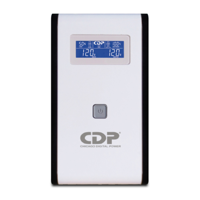 No Break CDP R-SMART 2010 | 2000 VA | 1200 W | Pantalla LCD Interactiva | Blanco | R-SMART2010