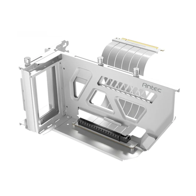 Soporte de Tarjeta de Video Shift Vertical Antec | Cable Riser PCI-E 4.0 | Color Blanco | Compatible con Chasis E-ATX / ATX | AT-ARCVB-W190-PCIE4-RTX40