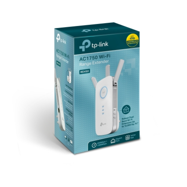 Repetidor de WiFi TP-Link RE450 | AC1750 | Doble Banda 2.4GHz / 5GHz | RE450
