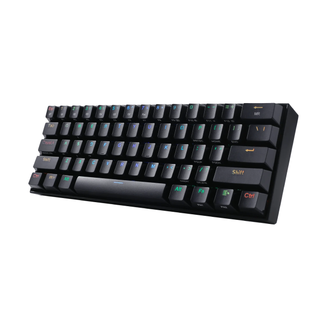 Teclado Inalámbrico Mecánico Draconic K530 | 60% / 61 Teclas | Switches Redragon Brown | RGB | Inglés | K530-RGB