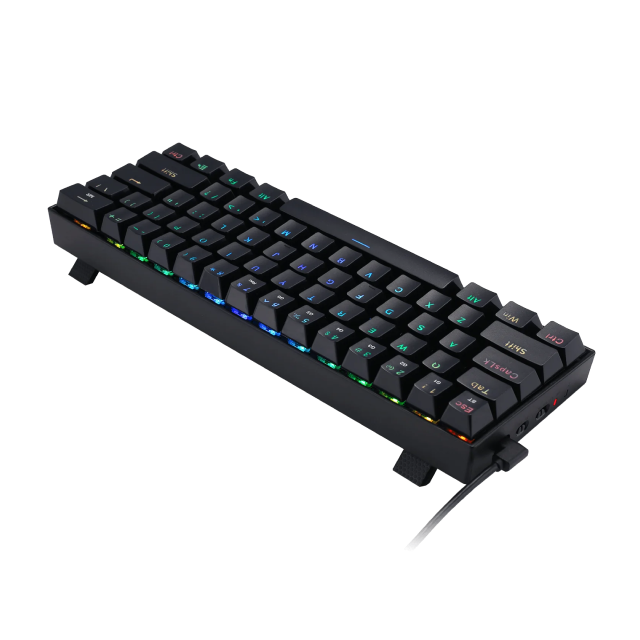 Teclado Inalámbrico Mecánico Draconic K530 | 60% / 61 Teclas | Switches Redragon Brown | RGB | Inglés | K530-RGB