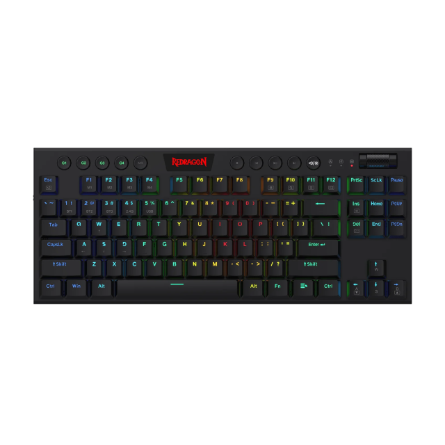 Teclado Alámbrico Mecánico Redragon Horus K621 | TKL / 87 Teclas | RGB | Switches Redragon Red | Color Negro | Español | K621-RGB SP-RED