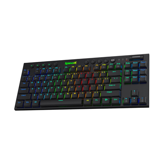 Teclado Alámbrico Mecánico Redragon Horus K621 | TKL / 87 Teclas | RGB | Switches Redragon Red | Color Negro | Español | K621-RGB SP-RED