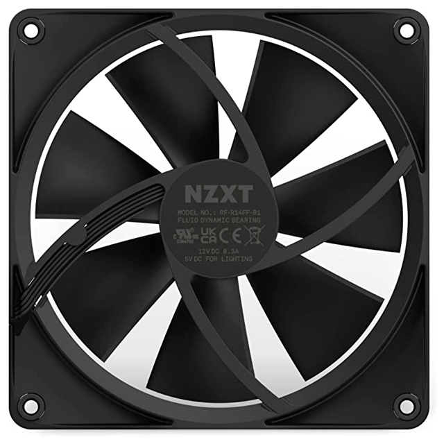 Kit de 2 Ventiladores NZXT F140 RGB - Negro - 140mm - Incluye Controlador