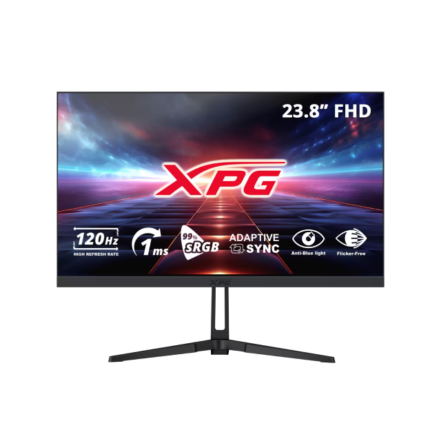 Monitor Gamer Plano XPG RIFT R24F2 BK | 23.8" | 1920 x 1080 (FHD) | IPS | 120 Hz | 1 ms (MPRT) | Adaptive Sync | HDMI 2.0 / DisplayPort 1.4 | Negro | RIFT R24F2 BK
