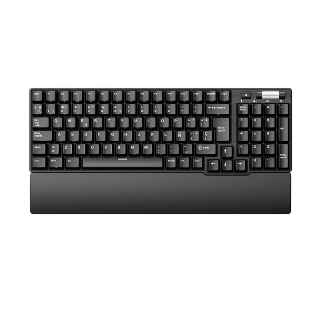 Teclado Mecánico Royal Kludge RK96 | 96% | Conectividad tri-modo | Switch Brown | Reposamuñecas magnético ergonómico | RGB | Hot Swap | Español | Color Negro | RK96BK