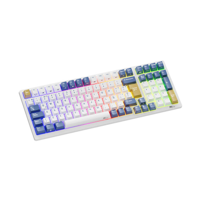 Teclado Mecánico Royal Kludge RK98 | Inalámbrico / Conectividad Tri-Modo| 96% / 100 Teclas | Switch Red | RGB | Español | Color Klein Blue | RK98BL