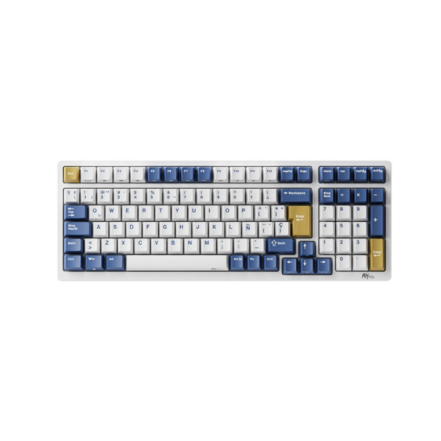 Teclado Mecánico Royal Kludge RK98 | Inalámbrico / Conectividad Tri-Modo| 96% / 100 Teclas | Switch Red | RGB | Español | Color Klein Blue | RK98BL