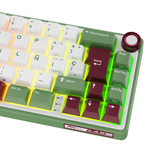 Teclado Mecánico Alámbrico Royal Kludge R65 | 65% | Switch Chartreuse | RGB | Verde (Green Sand) | Español | RKR65GR