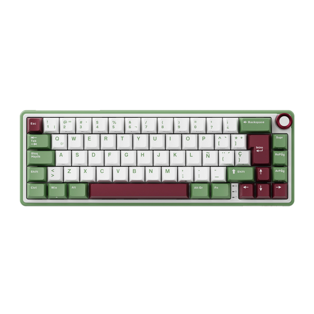 Teclado Mecánico Alámbrico Royal Kludge R65 | 65% | Switch Chartreuse | RGB | Verde (Green Sand) | Español | RKR65GR