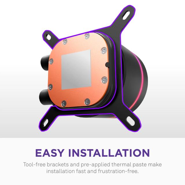 Enfriamiento Líquido NZXT Kraken Core 360 RGB | 360 mm | Hasta 3100 RPM | 31.9 dBA | AM5 / AM4 | LGA 1851 / 1700 / 1200 / 115x | ARGB | Negro | RL-KR36C-B1