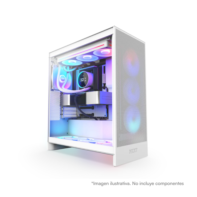 Enfriamiento Líquido NZXT Kraken Elite 360 RGB | 1,200 - 2,800 ± 300 RPM | Ventilador F360 RGB | Pantalla LCD Personalizable (60 Hz) | LGA 1851 / AM5 | Color Blanco | RL-KR36E-W2