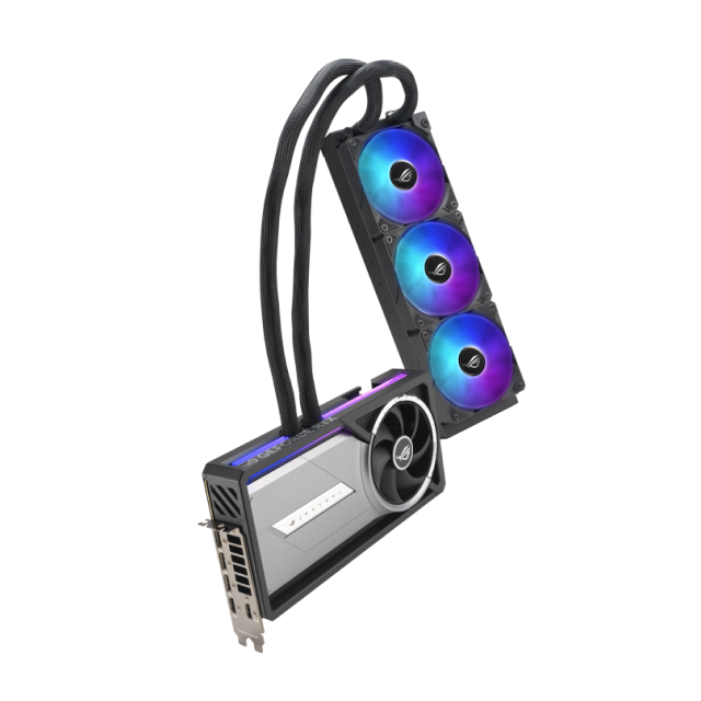 Tarjeta de Video ASUS ROG Astral LC NVIDIA GeForce RTX 5090 OC Edition | 32GB GDDR7 | PCIe 5.0 | 512 Bits | 2 x HDMI / 3 x DisplayPort | Enfriamiento Líquido 360mm Integrado | ARGB | Negro | ROG-ASTRAL-LC-RTX5090-O32G-GAMING