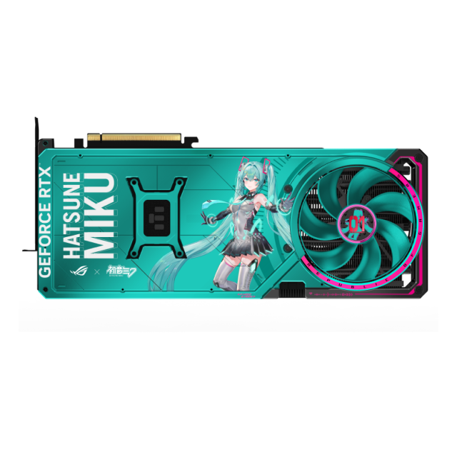 Tarjeta de Video ASUS ROG Astral GeForce RTX 5080 OC Edición Hatsune Miku | 16GB GDDR7 | PCI Express 5.0 | 192 Bits | Negro / Azul | ROG-ASTRAL-RTX5080-O16G-MIKU-W